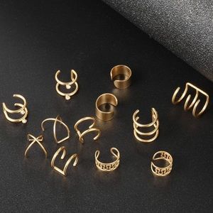 6 Pairs Cuffs Cartilage Earrings